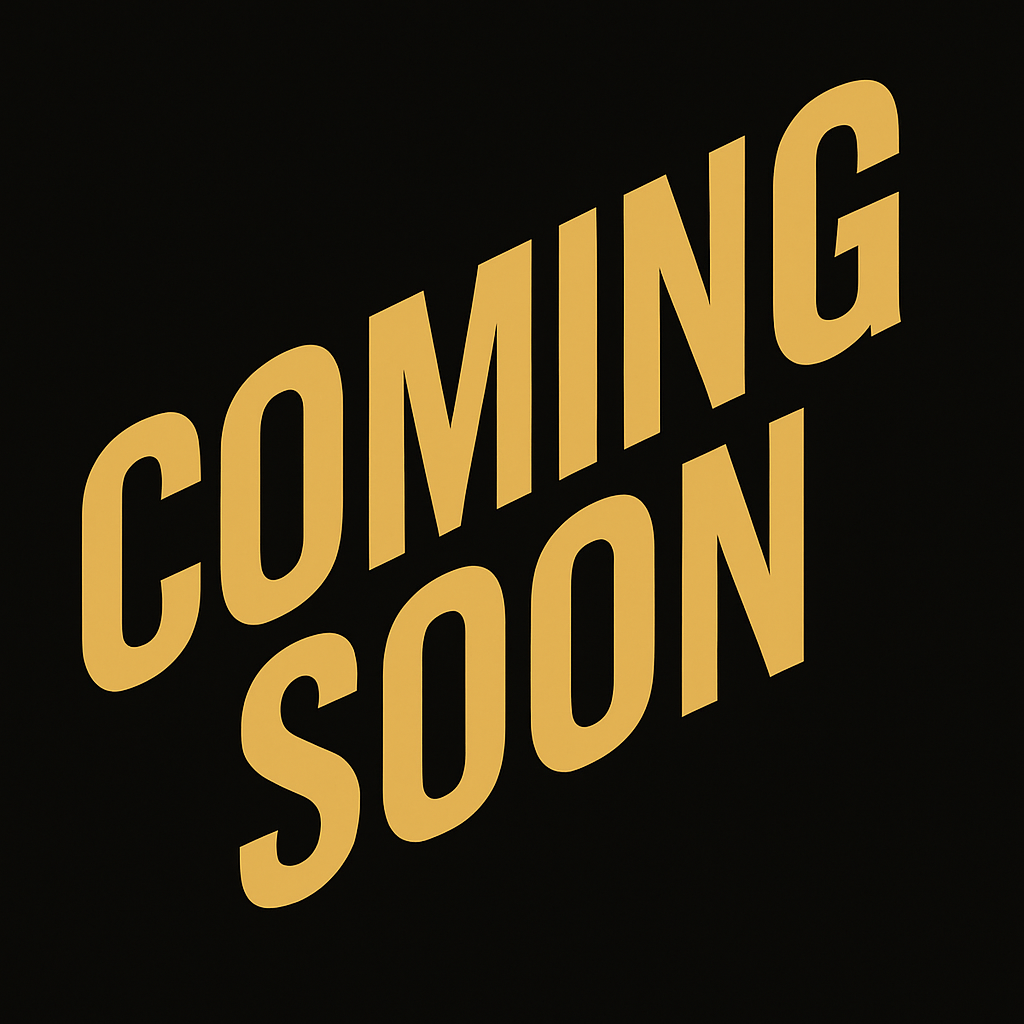 „Coming Soon‘-Schriftzug in orange Farbe auf schwarzem Hintergrund.“