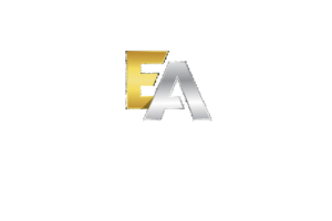 Logobild mit einem Goldenem E und einem Silbernen A, darunter der text Esposito Agency